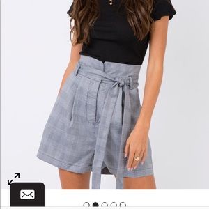 Princess Polly High waist plaid shorts